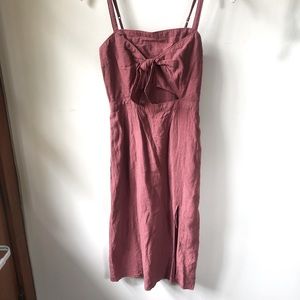 Abercrombie & Fitch terracotta red midi dress